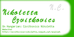 nikoletta czvitkovics business card
